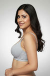 Zivame Maternity Padded Non Wired 3/4th Coverage Nursing Bra - Grey Melange — thumbnail 3